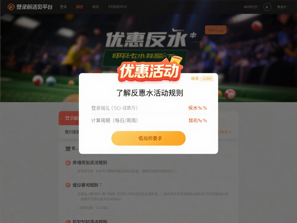 了解反水活动规则
登录后，进入平台的“优惠活动”